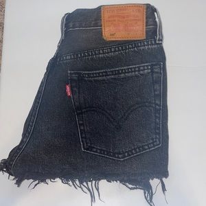 Levi black jean shorts